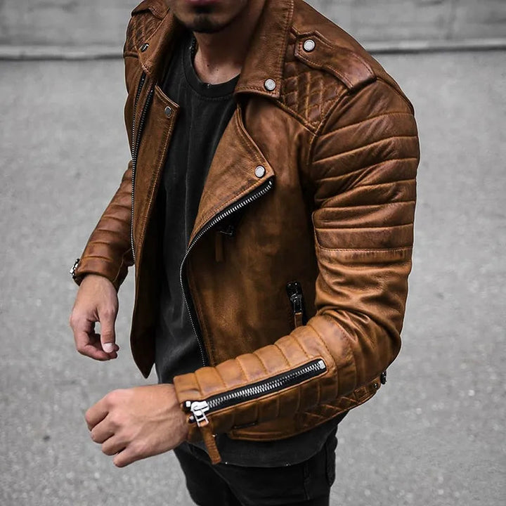Arden | men's zip-up biker jacket