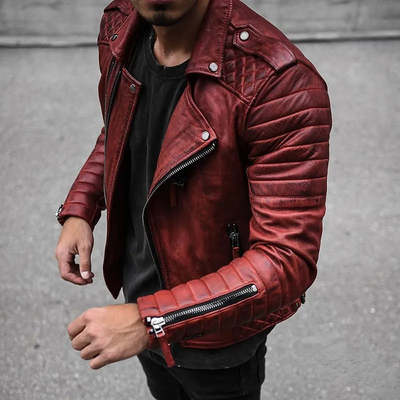 Arden | men's zip-up biker jacket